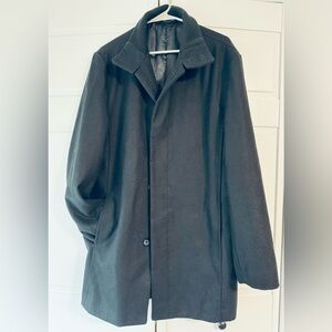 Perry Ellis Portfolio Black Wool Blend Coat